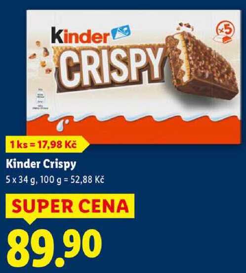 Kinder Crispy, 5x 34 g