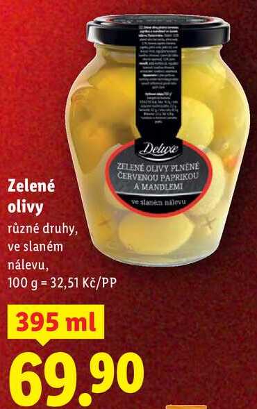 Zelené olivy, 395 ml