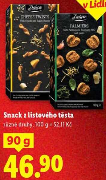 Snack z listového těsta, 90 g