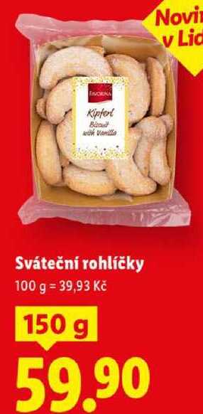 Sváteční rohlíčky, 150 g