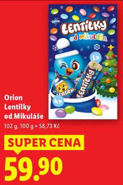 Orion Lentilky od Mikuláše, 102 g