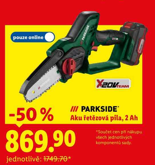 PARKSIDE Aku řetězová pila, 2 Ah
