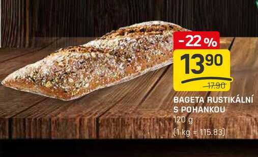 BAGETA RUSTIKÁLNÍ S POHANKOU 120 g