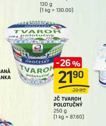JČ TVAROH POLOTUČNÝ 250 g