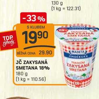 JČ ZAKYSANÁ SMETANA 18% 180 g 