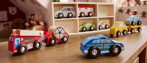 lupilu® Dřevěná autíčka – 6 kusů