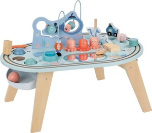 lupilu® Dřevěný strom na rozvoj motoriky / Hrací stůl