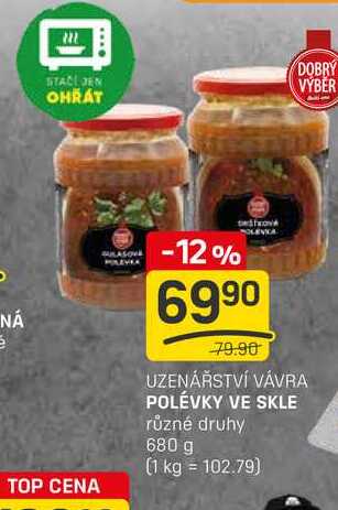 POLÉVKY VE SKLE různé druhy 680 g