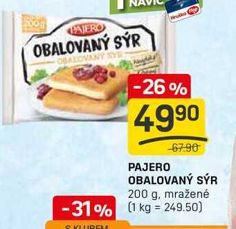 PAJERO OBALOVANÝ SÝR 200 g, mražené 