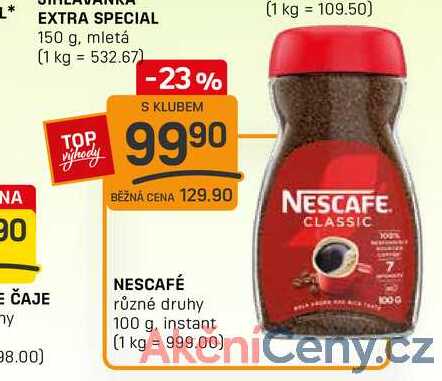 NESCAFÉ různé druhy 100 g