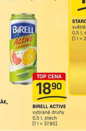 BIRELL ACTIVE vybrané druhy 0,5 l, plech 