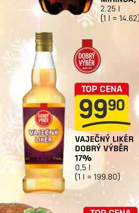 VAJEČNÝ LIKÉR DOBRÝ VÝBĚR 17% 0,5l
