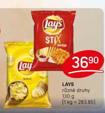 LAYS různé druhy 130 g