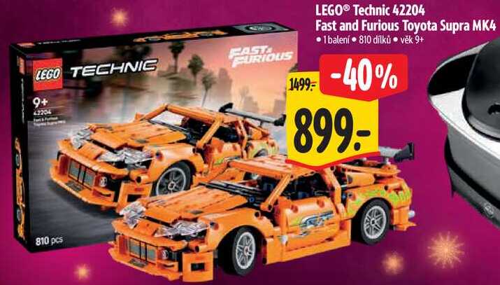 LEGO Technic 42204 Fast and Furious Toyota Supra MK4 
