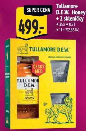 Tullamore D.E.W. Honey + 2 skleničky, 0,7 l