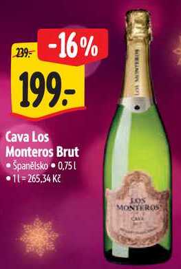 Cava Los Monteros Brut, 0,75 l