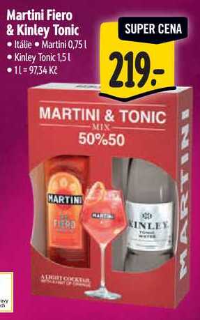Martini Fiero & Kinley Tonic, 0,75 l+1,5 l