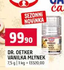 DR. OETKER VANILKA MLÝNEK 7,5 g  