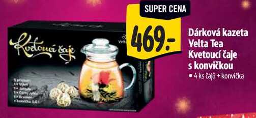 Dárková kazeta Velta Tea Kvetoucí čaje s konvičkou