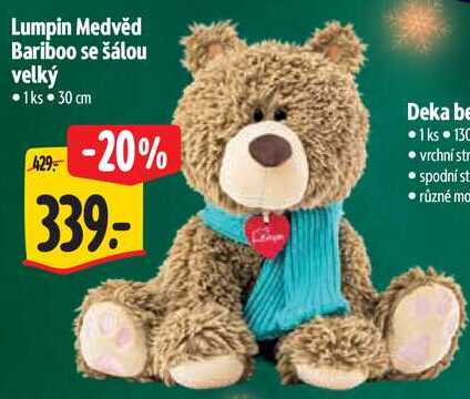 Lumpin Medvěd Bariboo se šálou velký