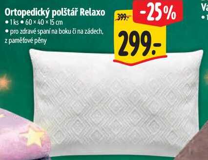 Ortopedický polštář Relaxo 