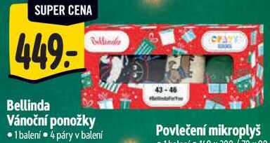 Bellinda Vánoční ponožky, 4 páry