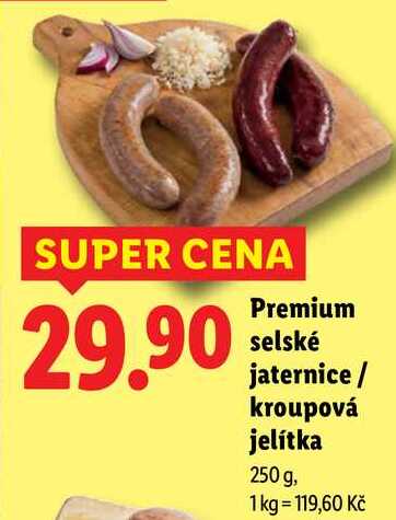 Premium selské jaternice/kroupová jelítka, 250 g