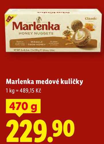 Marlenka medové kuličky, 470 g