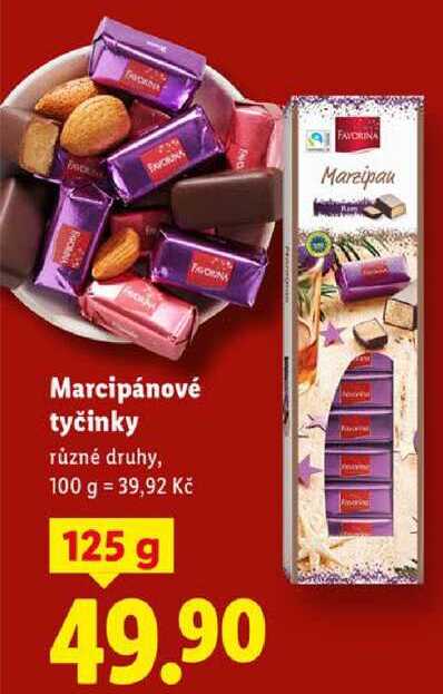 Marcipánové tyčinky, 125 g