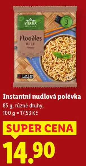 Instantní nudlová polévka, 85 g