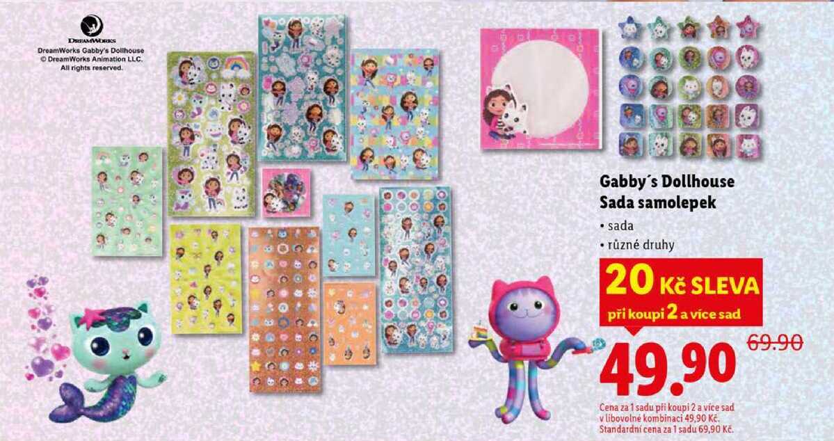 Gabby's Dollhouse Sada samolepek