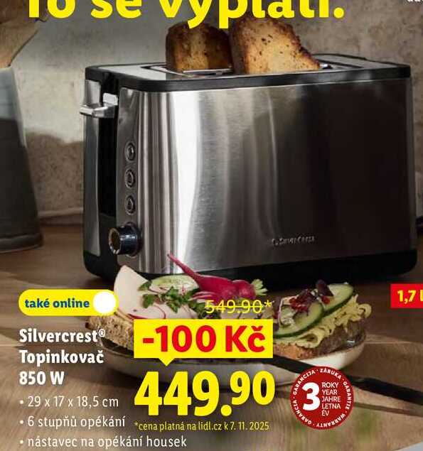Silvercrest Topinkovač 850 W