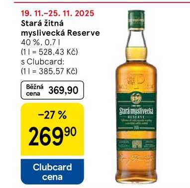 Stará žitná myslivecká Reserve 40%, 0.7 l