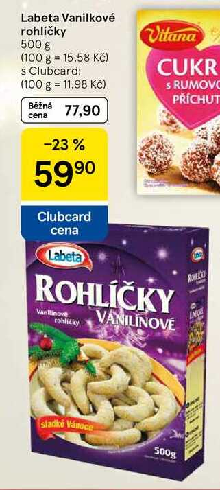 Labeta Vanilkové rohlíčky, 500 g 