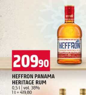 HEFFRON PANAMA HERITAGE RUM 0,5 l
