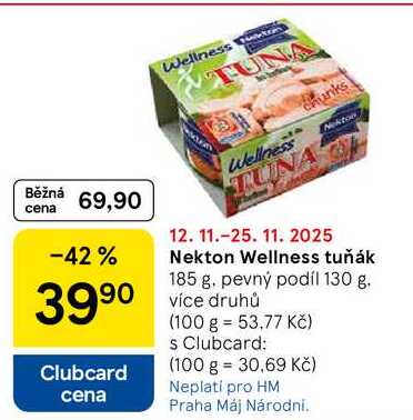 Nekton Wellness tuňák, 185 g. pevný podíl 130 g