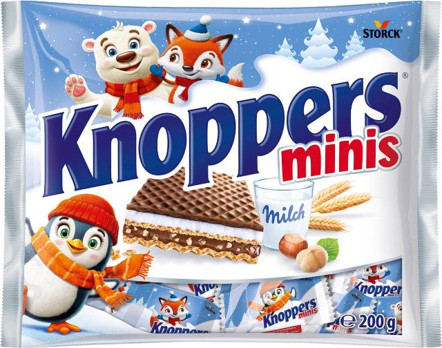 Knoppers Minis Plněné oplatky