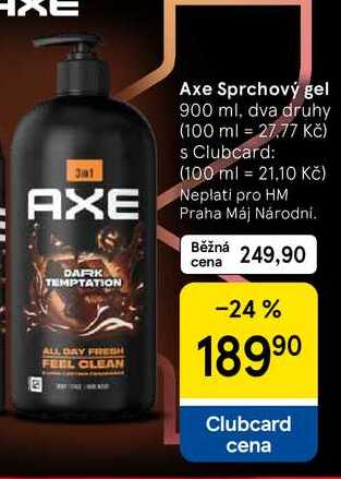 Axe Sprchový gel, 900 ml, dva druhy