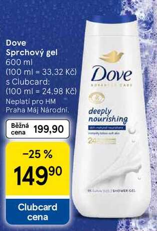 Dove Sprchový gel, 600 ml