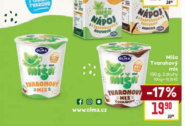 Miša Tvarohový mis 130 g