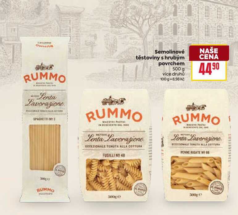 Semolinové těstoviny s hrubým povrchem 500 g