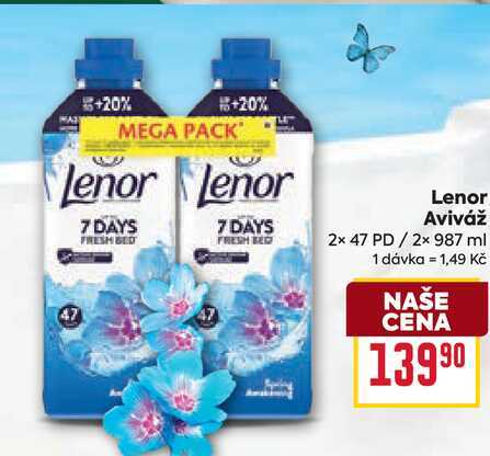 Lenor Aviváž 2x 47 PD/2x 987 ml 