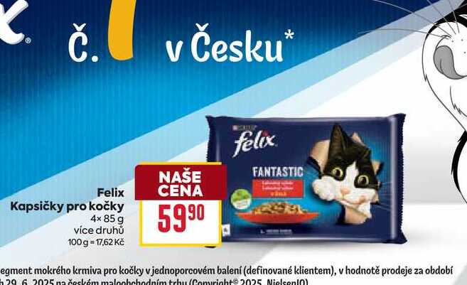 Felix Kapsičky pro kočky 4× 85 g 