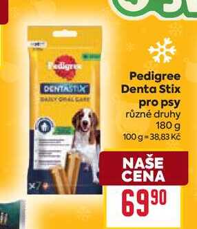 Pedigree Denta Stix pro psy různé druhy 180 g