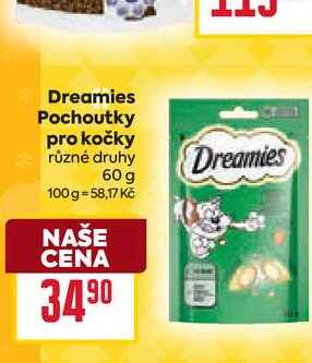 Dreamies Pochoutky pro kočky různé druhy 60 g 