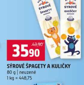SÝROVÉ ŠPAGETY A KULIČKY 80 g neuzené