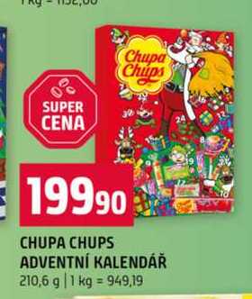 CHUPA CHUPS ADVENTNÍ KALENDÁŘ 210,6 g