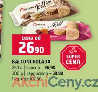 BALCONI ROLÁDA 250 g ovocná 300 g cappuccino 