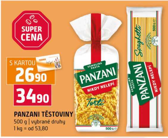 PANZANI TĚSTOVINY 500 g vybrané druhy