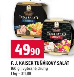 F. J. KAISER TUŇÁKOVÝ SALÁT 160 g vybrané druhy